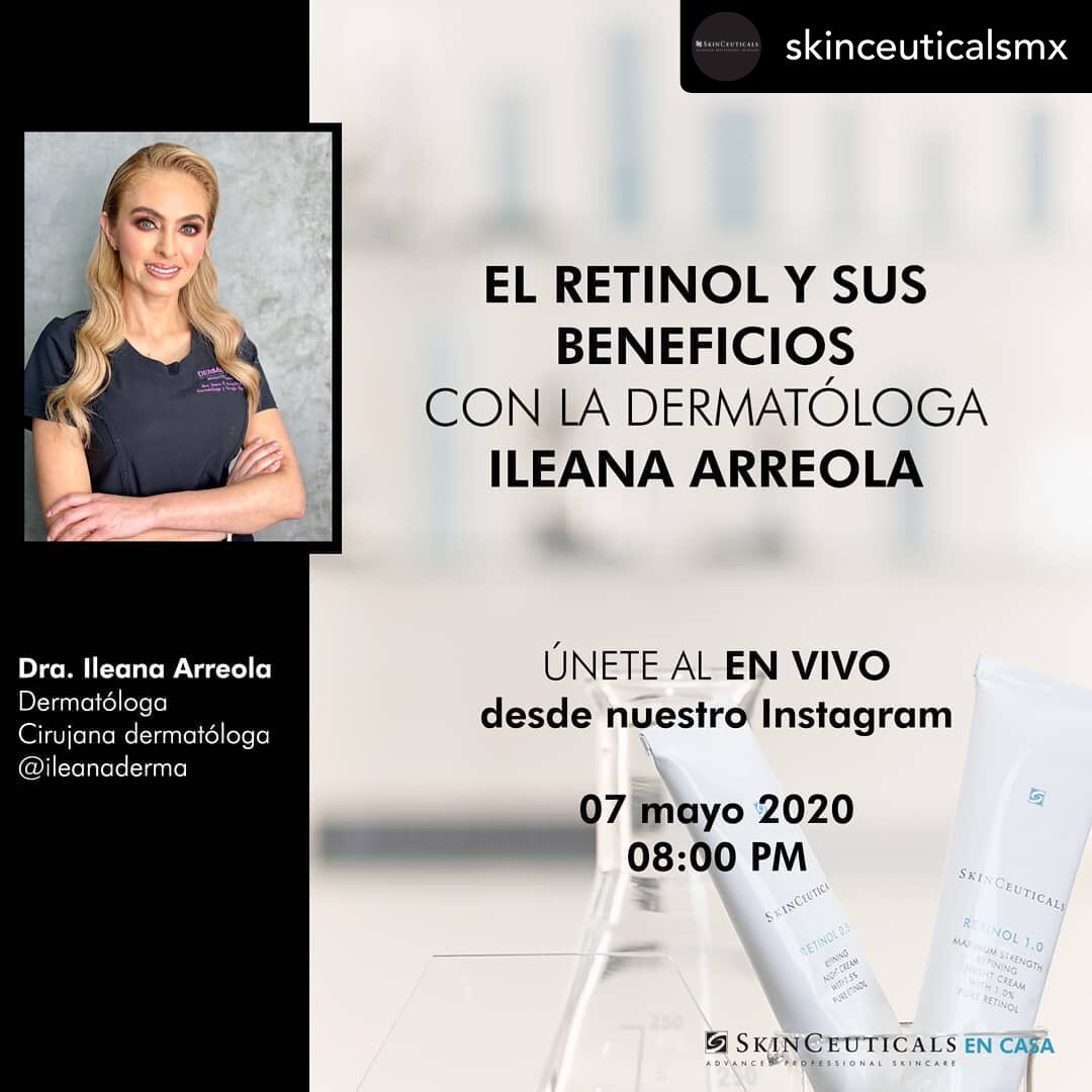 ileanaderma's tweet photo. EN VIVO el día 07 de mayo a las 08:00pm! 🙌🏻 Para platicar con ustedes sobre el retinol y sus beneficios. Desde la cuenta @skinceuticalsmx en #Instagram. 
.
.
#SkinceuticalsMx #skincare #skinhealth #StayAtHome #DERMACenter #Guadalajara. https://t.co/SE6GjKes5c