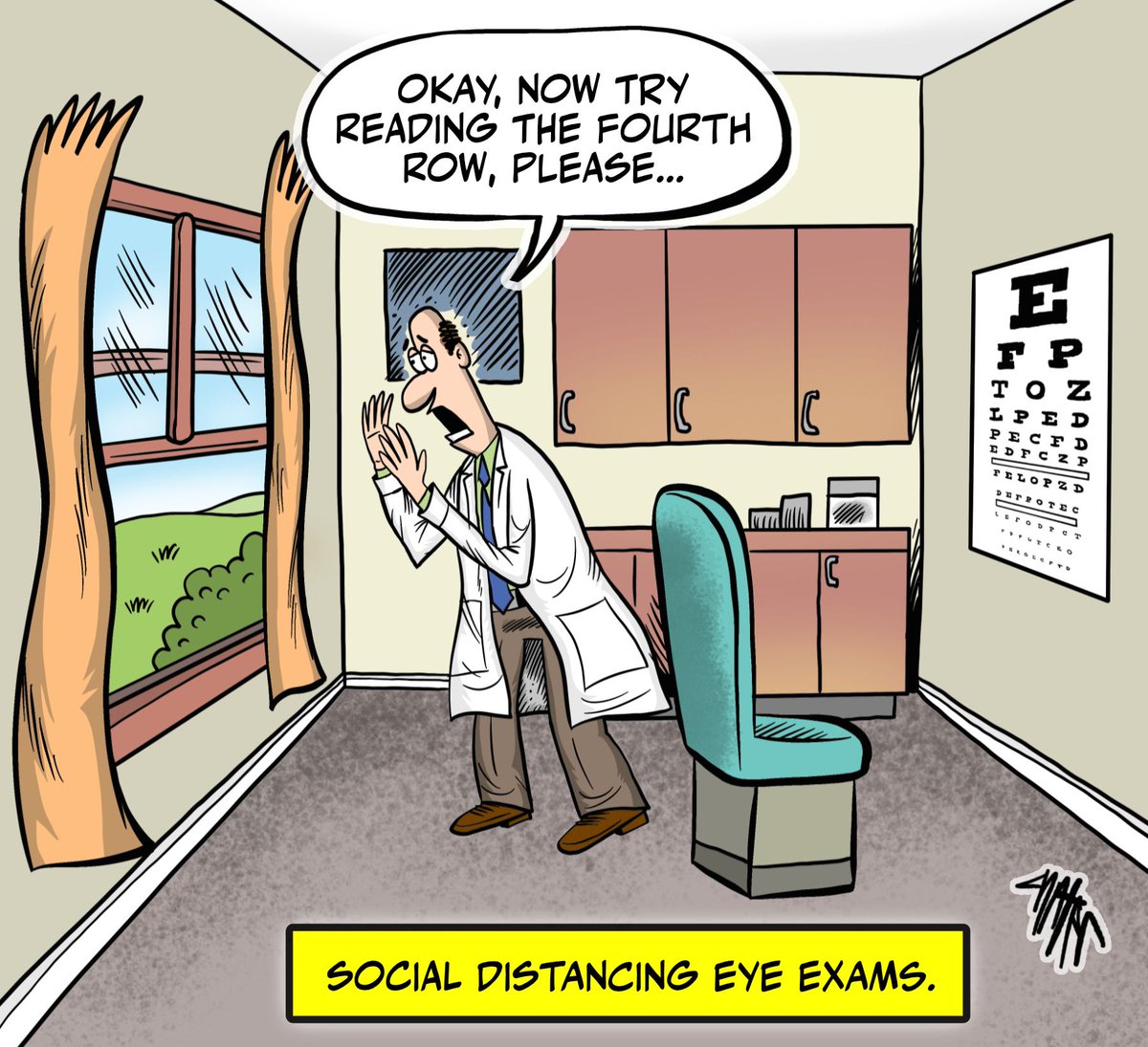 OTEurope's tweet photo. Social distancing eye exams https://t.co/oz7NZHSPqH https://t.co/UjxBV8Y4t7