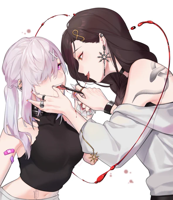 bloody kiss
#にじさんじ性癖コンビ
#いらすこや
#巴絵 
