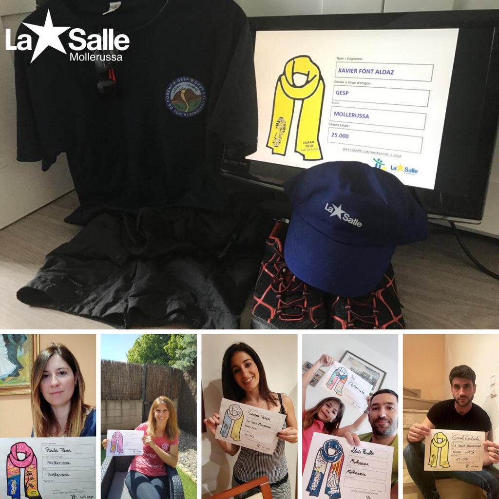 SalleMollerussa's tweet image. L'Equip de Pastoral i GESP de La Salle Mollerussa ja té el seu fulard a punt. I vosaltres?

Us animem a penjar una fotografia de la vostra marca o comptapasses i del vostre fulard a les xarxes amb el #PAPAMacasa i #sallemollerussa

#PAPAM #Pastoral #LaSalleMollerussa #Mollerussa