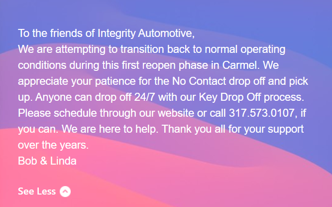 integrityautoin's tweet photo. Newest Integrity Updates! https://t.co/E28N2h07xH