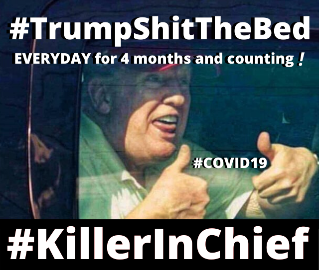 guelph_homes's tweet photo. @AdamParkhomenko .
#TrumpShitTheBed EVERYDAY for 4 months and counting on #COVID19.
#KillerInChief #MalignantNarcissist #HomicidalNegligence #MassManslaughter #EconomicRUIN #TrumpedToDeath https://t.co/9oS8cPnPQk