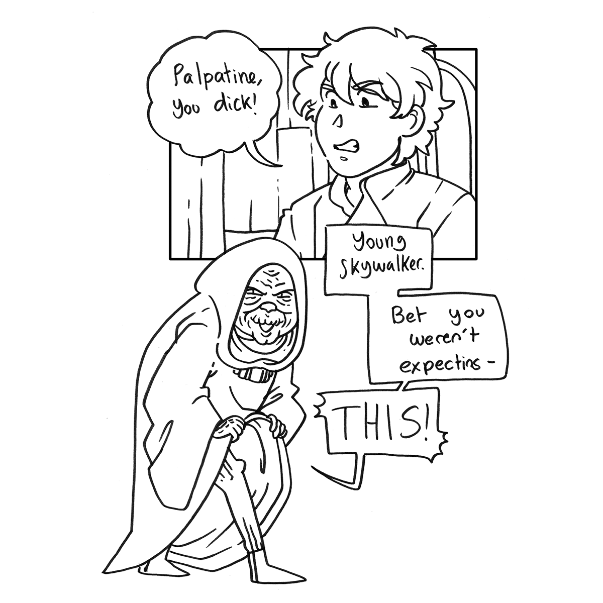 I missed #MayThe4thBeWithYou but i,m here for the #RevengeOfTheFifth with some Star Wars content. Honoring a Disney property by using a scene from the best Disney property. #StarWars #emprerorsnewgroove