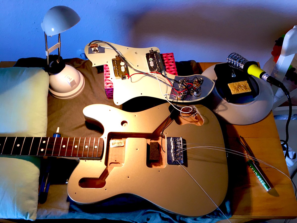 Last week I finally got a chance to do some work on my Fender Telecaster Deluxe. The previous owner hid a few details: the bridge pickup was wired out of phase with the neck one and had a ground wire hanging in the air. 10 mins with a soldering iron - a huge audible difference.