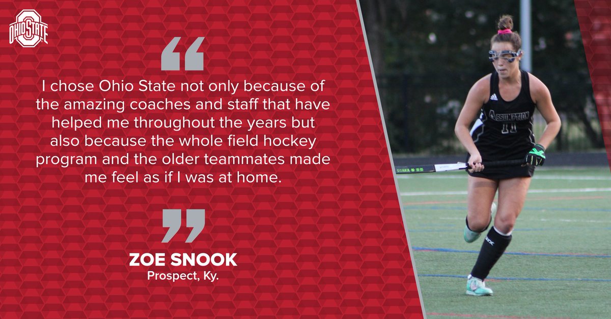 OhioStateFH's tweet photo. 🌰 Get to Know the Class of 2024 🌰

@Snookzoe joins us after capping her high school career by winning a state championship.

📰➡️ https://t.co/dTF0zZ1hrR

#GoBucks https://t.co/bVPsv63z20