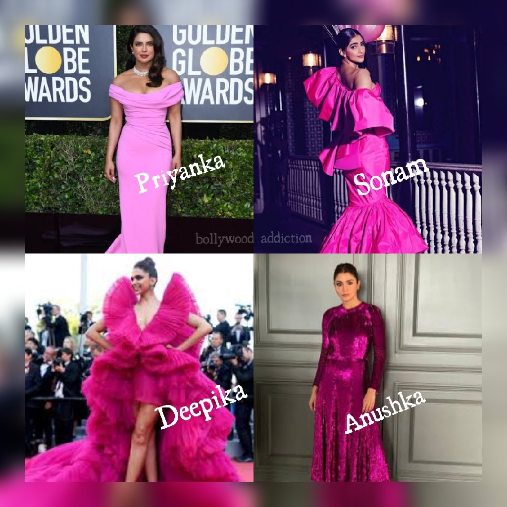 Bollywood20002's tweet photo. Pink challenge 🌸 @deepikapadukone @priyankachopra @sonamakapoor @AnushkaSharma https://t.co/VTCLwICs7U