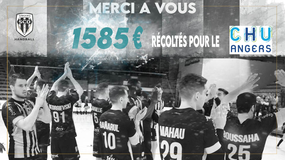 SCOHandball's tweet photo. Un grand MERCI ! 👏

Grâce à vous et à la vente aux enchères des maillots de match, 1️⃣5️⃣8️⃣5️⃣€ ont été récolté pour venir en aide au @chu_angers.  

L'ensemble du club vous remercie pour votre soutien 👊 https://t.co/zoBtEVrkLy