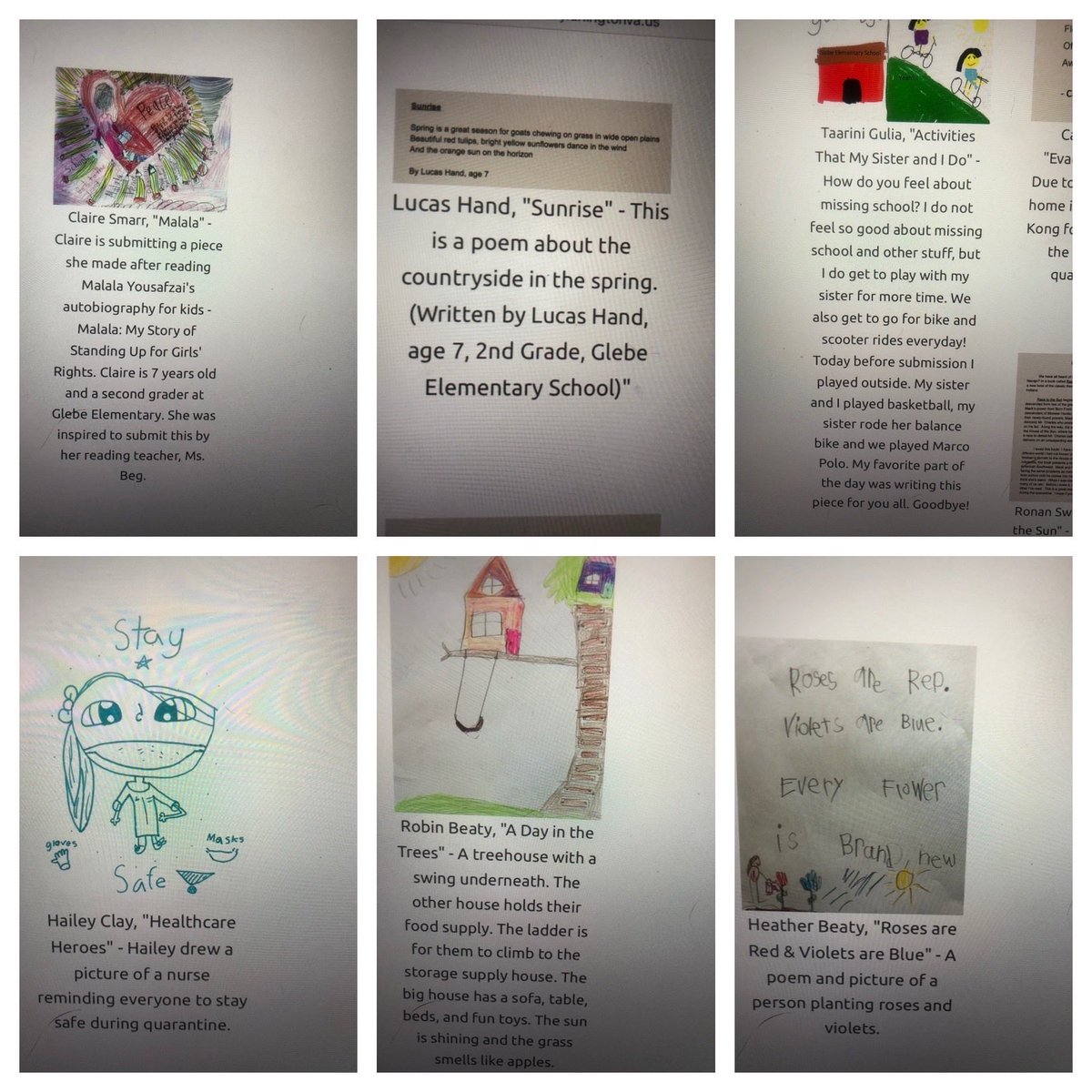 Check out these Glebers in the Quaranzine Kids: Special Edition. ⁦<a href="/ArlingtonVALib/">Arlington VA Pub Lib</a>⁩ ⁦<a href="/glebepta/">Glebepta</a>⁩ #GlebeEagles