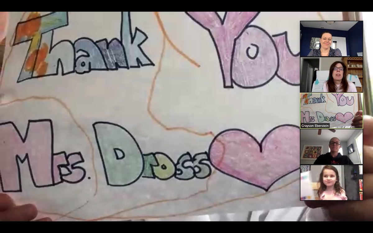 BullisSchool's tweet photo. These Bullis Lower School teachers felt the love this morning when students surprised them during Morning Meeting with cards, drawings, and, in 2nd grade, acrostic poems! #BullisStrong #BullisRemoteLearning #TeacherAppreciation https://t.co/sbJc4CNMag