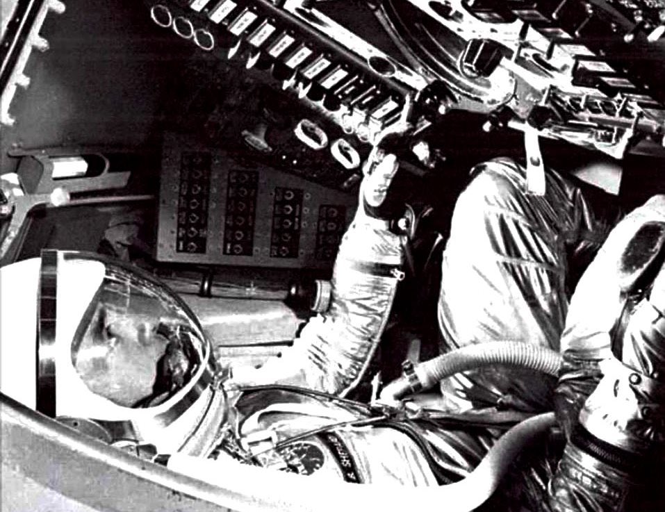 #OTD in 1961, Astronaut Alan B. Shepard Jr. squeezed into the "Freedom 7" capsule and launched into the sky. With this historic flight, Shepard became the first American to launch into space. Gazing at the earth for the first time, he remarked: “What a beautiful view!"