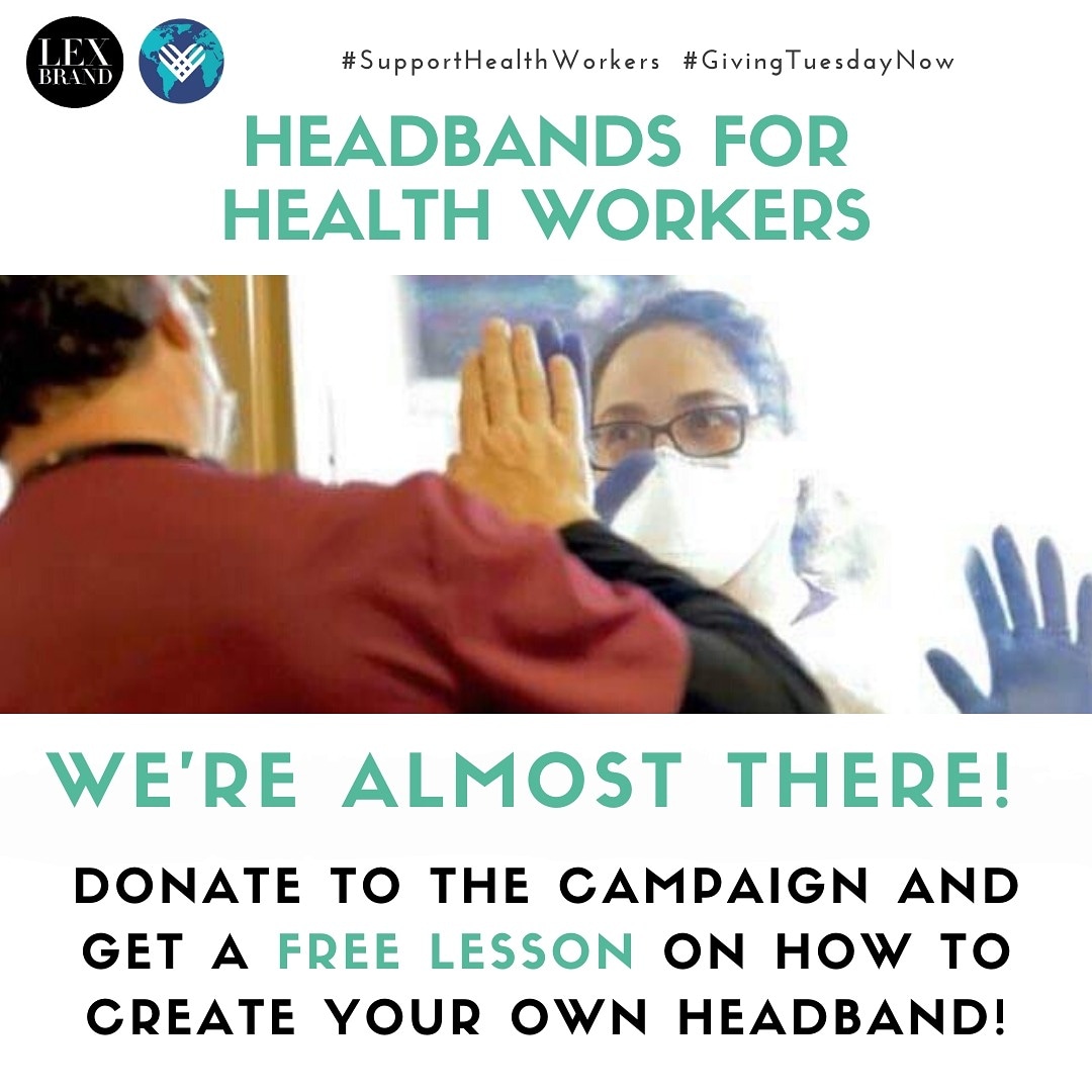 lexbrandshop's tweet photo. For #GivingTuesdayNow we are sending 120 headbands with buttons to our healthcare workers to help protect them from mask burn. Would you like to help? https://t.co/Ldzhx94rPx #COVIDー19 #Corona #tuesdayvibes #StayHome #HealthcareHeroes #HealthyLiving https://t.co/bNccBuFPVj