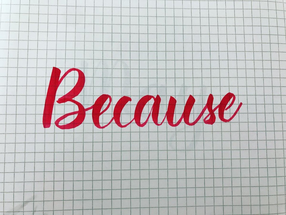 brush_lettering's tweet photo. Because🖋🖌🖊🖍📝
#because #rhodia 
#brushlettering #handlettering #brushpen #brushpenlettering #brushcalligraphy #handwriting #hkbrushlettering #stationery #brushcalligraphy #brushcalligraphyhk #brushpen #brushpenhk #kuretakepen #zippen #zipbrushpen #iphone7 #letteringpractice https://t.co/eZEGTQ90tN