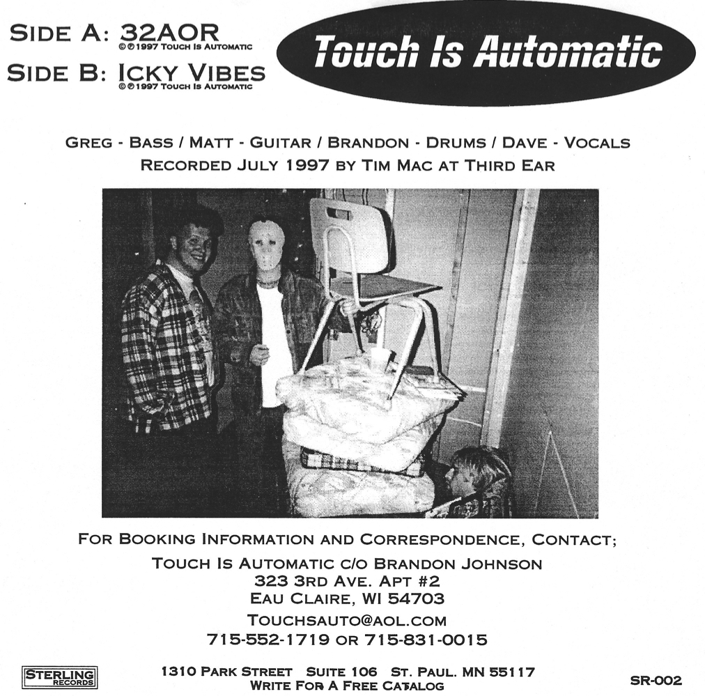 RBrandonJohnson's tweet photo. Happy to announce the re-release of #touchisautomatic 7 inch: "32 AOR/Icky Vibes" available now on #bandcamp & streaming platforms! Link here: https://t.co/LxQzibL2Dd
Originally recorded at Third Ear Studios '97 by Tim Mac. Digitized & remastered by Bruce Duff in 2020. #rock https://t.co/BIGJ6G1eHz
