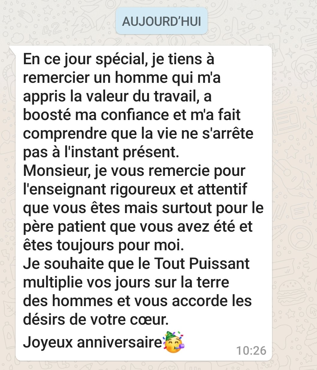 Baba Wame A Twitter Quelle Belle Journee Ce Mardi 05 05 Merci A Tous Tes Pour Vos Messages Et Vœux Nombreux De Bon Anniversaire Un Merci Special A Mes Etudiants Tes Pour Leurs Messages