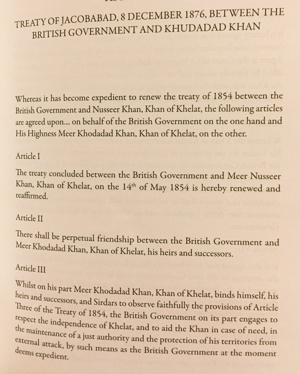 Balochistan Agency was created to colonize Balochistan in 1877 afterTreaty of Mastung 1854Treaty of Kalat 1875Treaty of Jacobabad 1876These treaties were negotiated so cleverly by Sir Robert Sandeman that he’s called ‘Peaceful Conquerer of Baluchistan’ by A.L.P. Tucker./4