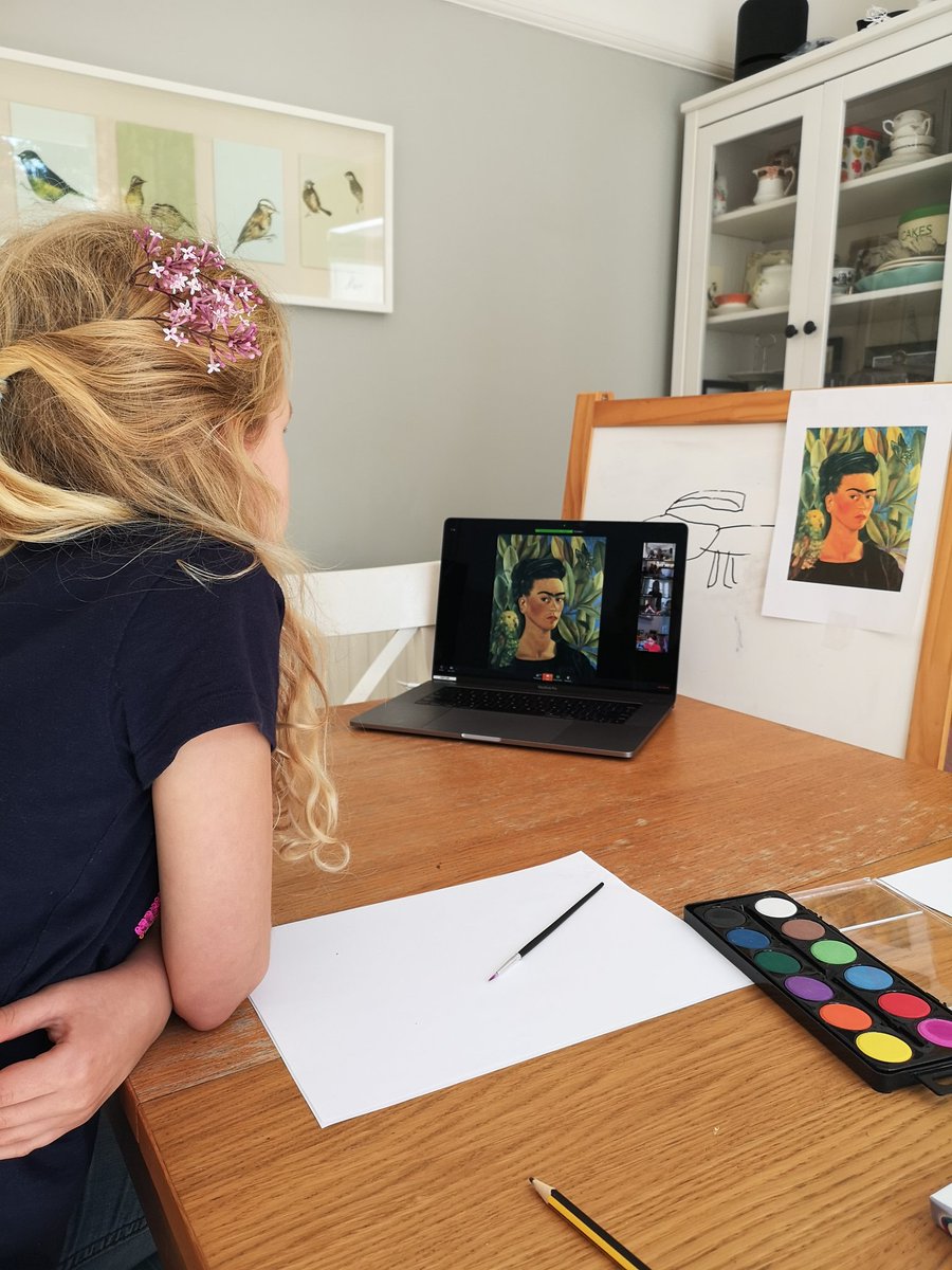 GleavesKatie's tweet photo. Frida Kahlo webinar with Art Enthusiasts London ❤️ @GreenwaysPri @mrs_fairbairn https://t.co/wvRtecfmlD