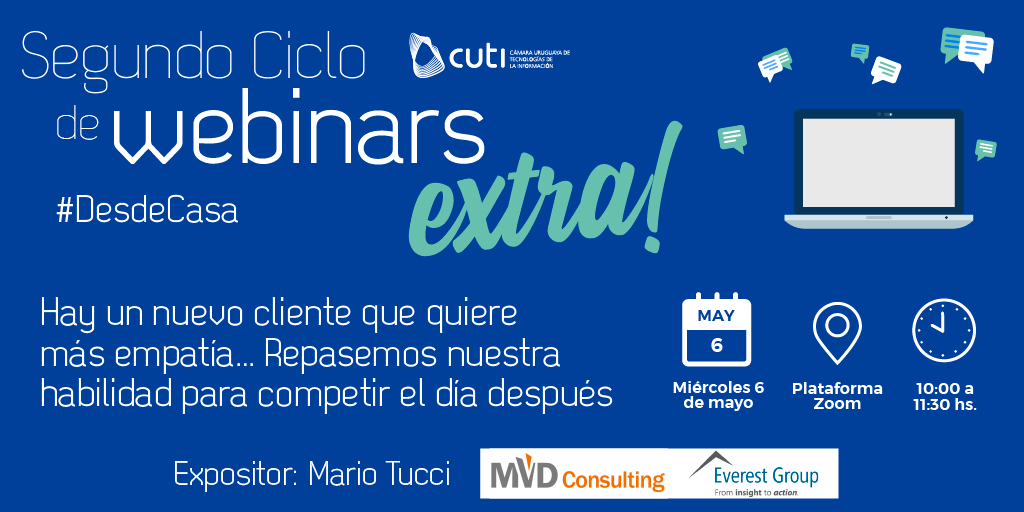 CutiUy's tweet photo. 📣Los esperamos mañana junto a @mtucci11 quién estará conversando sobre nuestras habilidades para el día después en nuestro Ciclo de Webinars Cuti #DesdeCasa 

Actividad Sin Costo. 
📍Plataforma Zoom
Inscríbete Aquí ➡ https://t.co/7H4qcJsYPu
*Cupos limitados. https://t.co/0W7YcKL9Ht