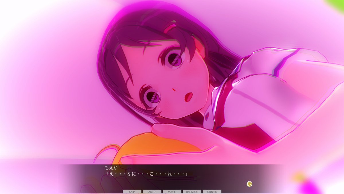 カオナシ もえかがひよこを両手で持つと 謎の感覚に襲われてしまう そんな中 部屋に入ってきた明乃だが