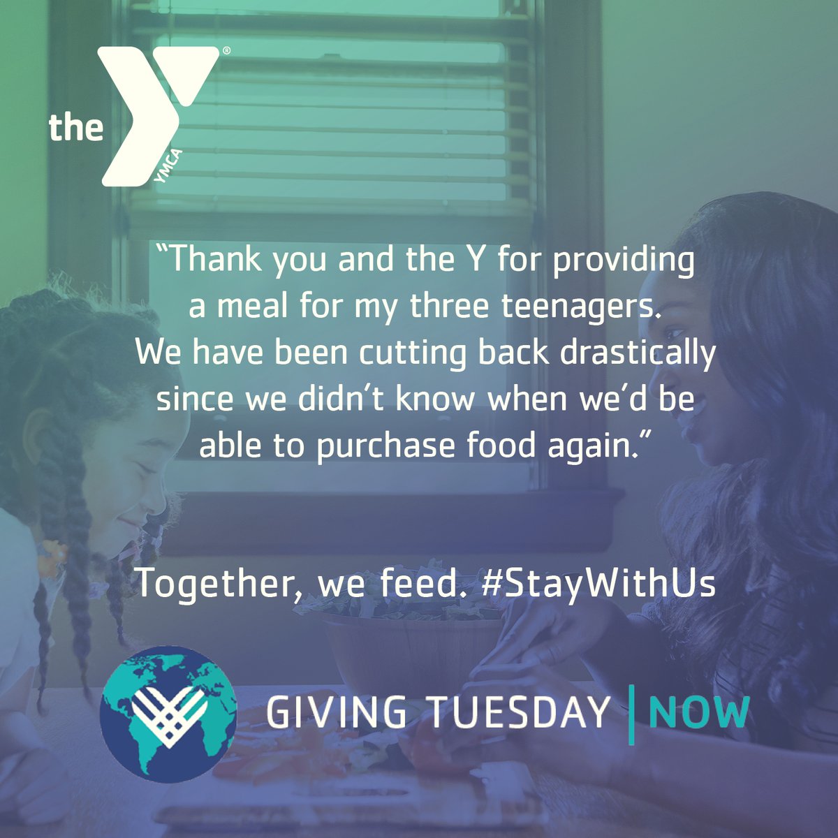 JLYMCA's tweet photo. Because of you, families struggle a bit less.

We are grateful to the many members who made the choice to #StayWithUs. 

How can you help? Keep your membership active, or visit https://t.co/AXzK4ZGhLt to give today.

#StayWithUs #YLovesNC #GivingTuesdayNow https://t.co/1al3dCViPj