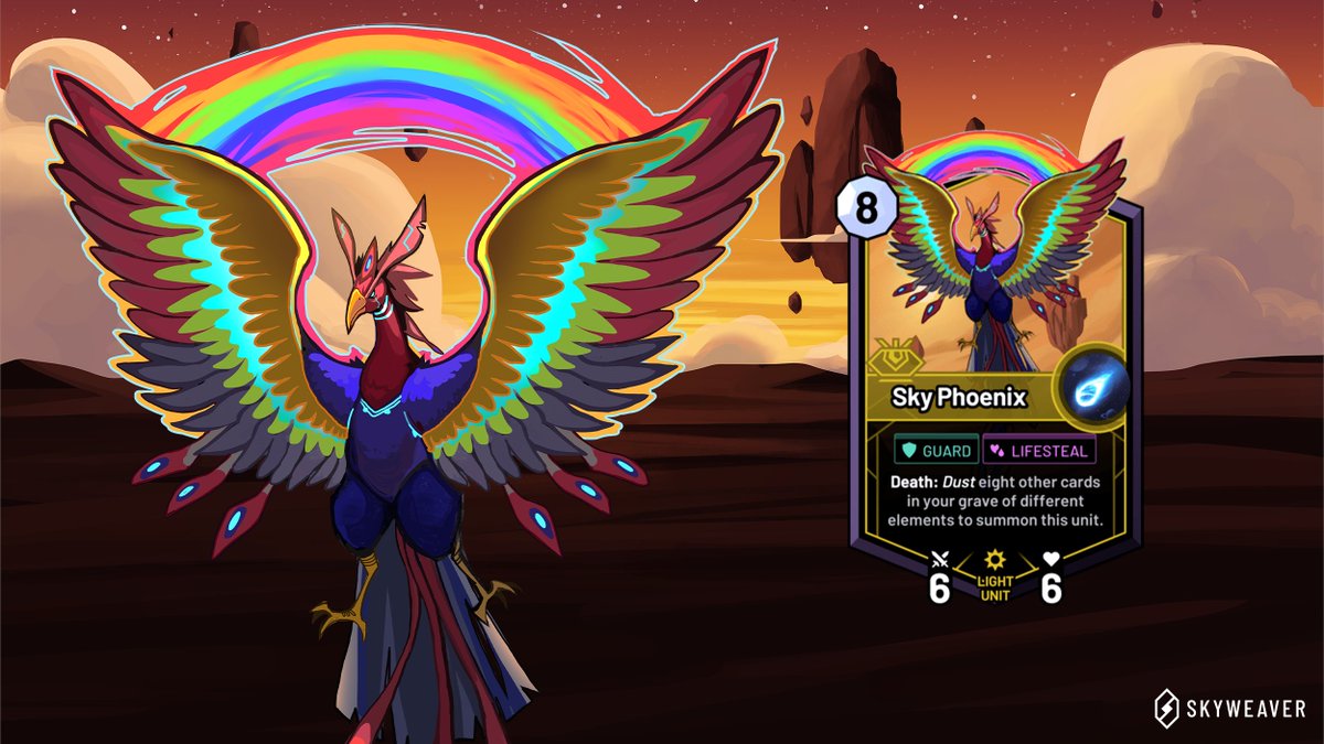 SkyweaverGame's tweet photo. The 👁️ Wisdom 👁️  Prism is all about defensive and long-term strategy. Here's a glimpse of what Units you'll be able to summon with that particular Prism. 

Which Unit would you add to your deck? https://t.co/vIEUfJhrbQ