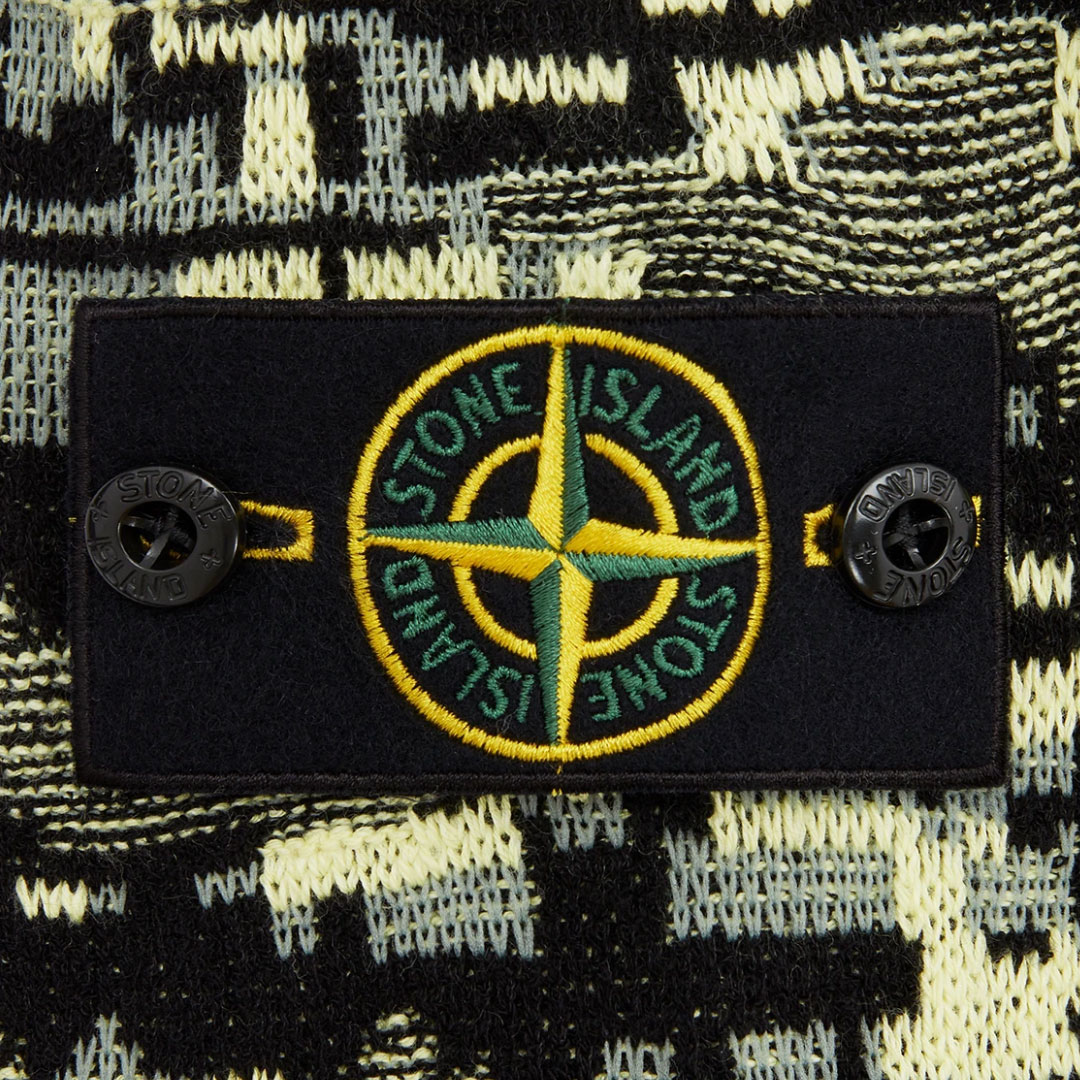 #StoneIsland 557D1 MIXED YARNS TWISTED PIXEL CAMO HOODED KNITWEAR IN BLACK bit.ly/2A1juQA