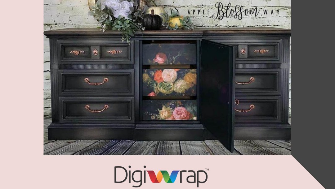 #Digiwrap customer #RoycycledTreasures creates works of art—and a key ingredient to her process is her custom-designed #tissuepaper that she uses to #decoupage everything from old door fronts to desks and trunks and everything in between. #TipTuesday #DIY #CustomerSpotlight