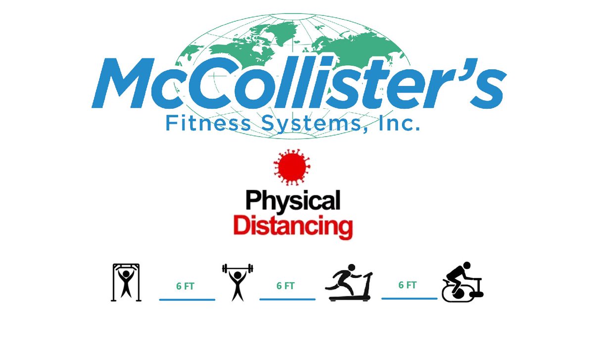 ReOpen with confidence!  #McCollisters is here to support COVID-19 Physical Distancing requirements. Redesign the layout of your #gym or  facility. #Fitness 💪🏻 #reopen #covid #ReOpenAmerica #socialdistancing #physicaldistancing #covid19 #socialdistancing2020 #socialdistance