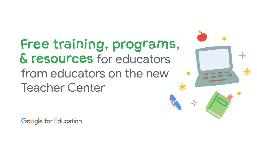 Say hello to the improved Teacher Center 👋. From helpful getting started guides on tools like #GoogleClassroom &amp; #GoogleMeet to #PD certifications to boost your #edtech expertise, there’s something for educators of all levels → goo.gle/2L4xdII. #TeacherAppreciationWeek