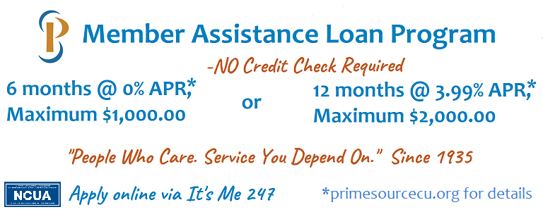 PrimeSourceCU's tweet photo. We understand this is a difficult time and PrimeSource CU is here for you. We're offering the Member Assistance Loan Program to help those affected by COVID-19. Visit https://t.co/XTlzahmtxf for details and apply via It's Me 247 online banking.
#PeopleWhoCare 🧡 https://t.co/VGE4AGmvdY