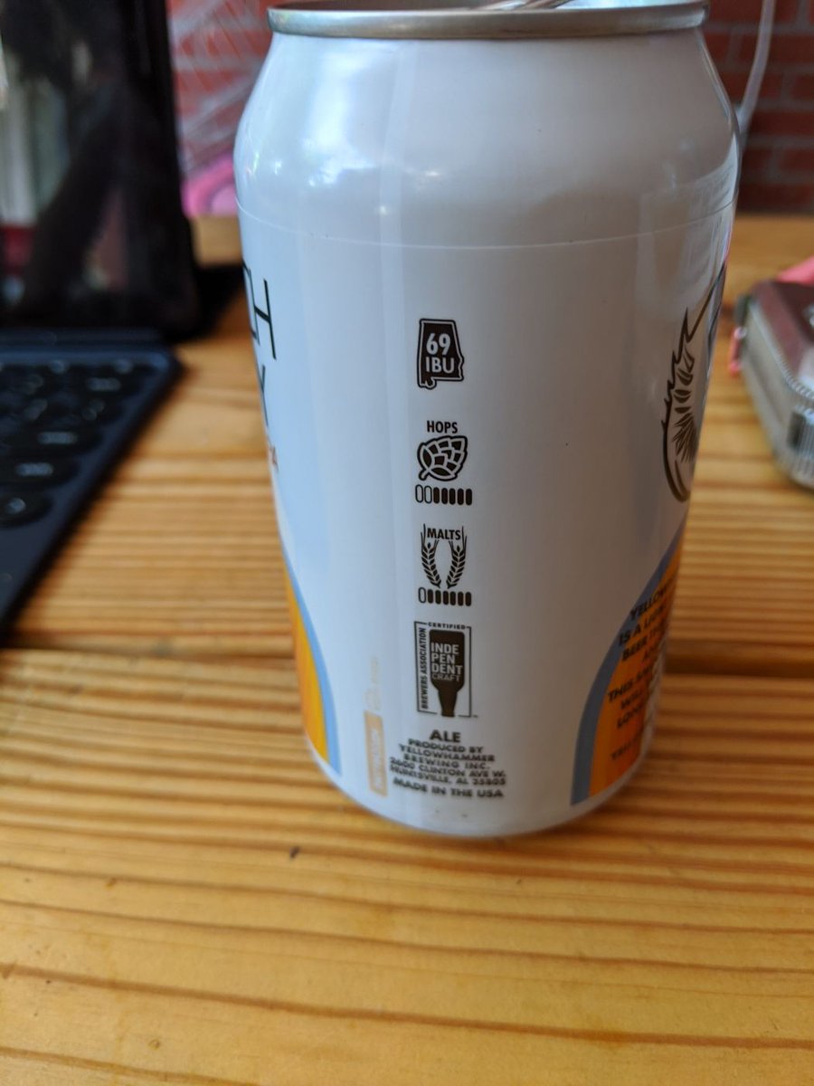 geekouthsv's tweet photo. "@hsvdotbeer: Happy hour with the family calls for a beer! @YellowhammerAle Beach Body from @rccbhsv #virtualtaproom https://t.co/GCaO0BqA42