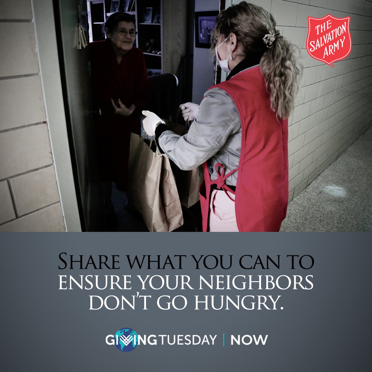 GrandForksSA's tweet photo. Your generosity on #GivingTuesdayNow goes right to the front lines in the fight against hunger and homelessness during the #COVID19 crisis. Share what you can here: https://t.co/YxX3X2dUuH https://t.co/aIE2gnBt3Q