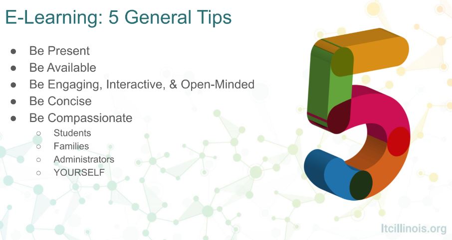 BWROE4's tweet image. Great General Tips from our recent online workshop w/ @YodaMatt68 of @ltcillinois on Designing Remote Learning for Educators. #ROE4learning #remotelearningtips #TeacherAppreciationDay