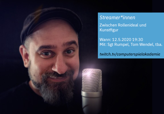 JFF_de's tweet photo. "Streamer*innen – zwischen Rollenideal und Kunstfigur" ist Thema des Talk#5 der #ComputerSpielAkademie. 👾
Wann: 12.5. 19:30
Wer: @SgtRumpel, @bobstriker, tba
Wo: https://t.co/Tee4bguMwn
Infos: https://t.co/w83zc4HUs5
Wen hättet ihr noch gerne bei der Diskussion dabei? https://t.co/DrHiMUvAme