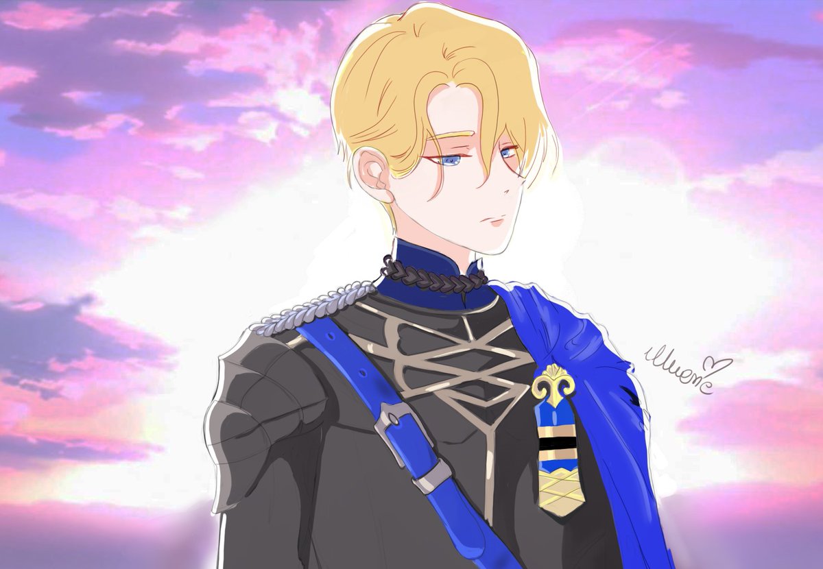 Civie_Cale's tweet photo. Um.. I-I think that it's not that bad huh? 💙 #dimitri #FireEmblem #FireEmblemThreeHouses #FEExpo @ChrisHackneyGGK #BlueLions #fanart https://t.co/2KgJTB5Kys