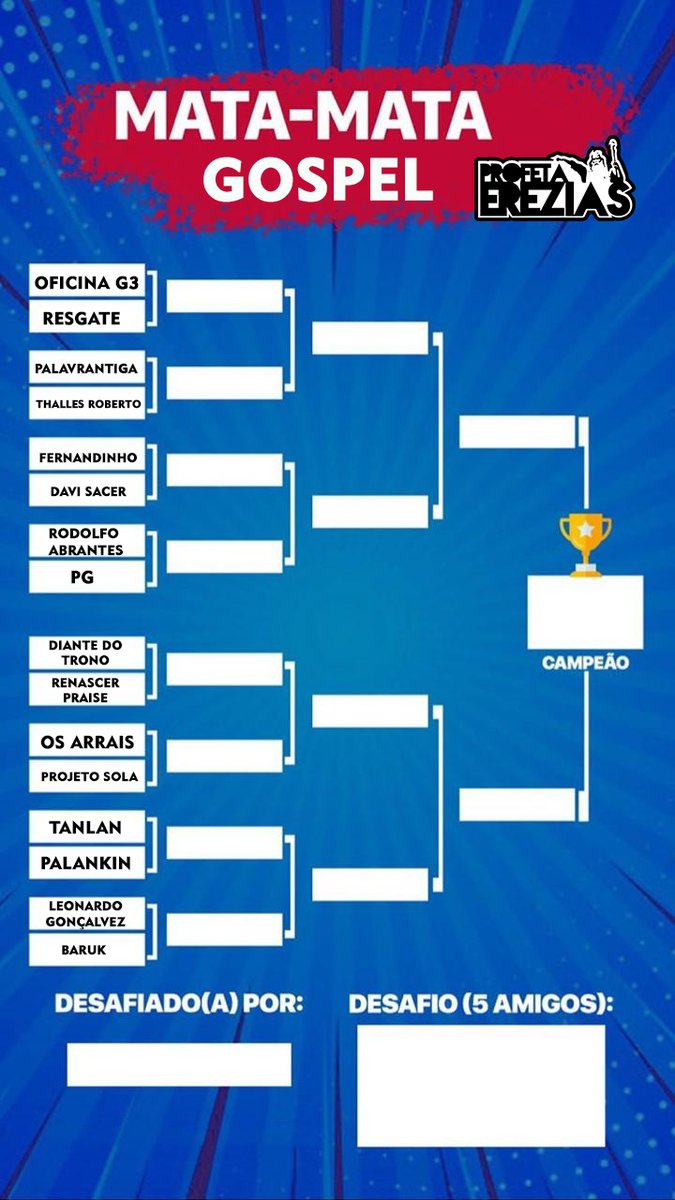 profetaerezias's tweet photo. Quem ganha nesse mata mata? https://t.co/YfNhsICjZg