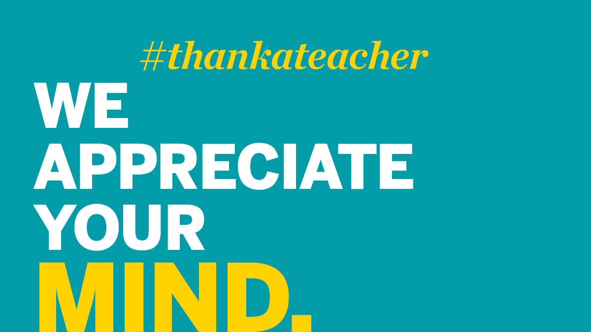 VarsityYearbook's tweet photo. We see you teaching nuanced lessons about writing, design, photography and — about life. Here’s to the teachers who inspire us to learn and grow. We appreciate you. Tell us a story about your teachers. #boundtoremember #thankateacher https://t.co/7tVr4ZYQOM