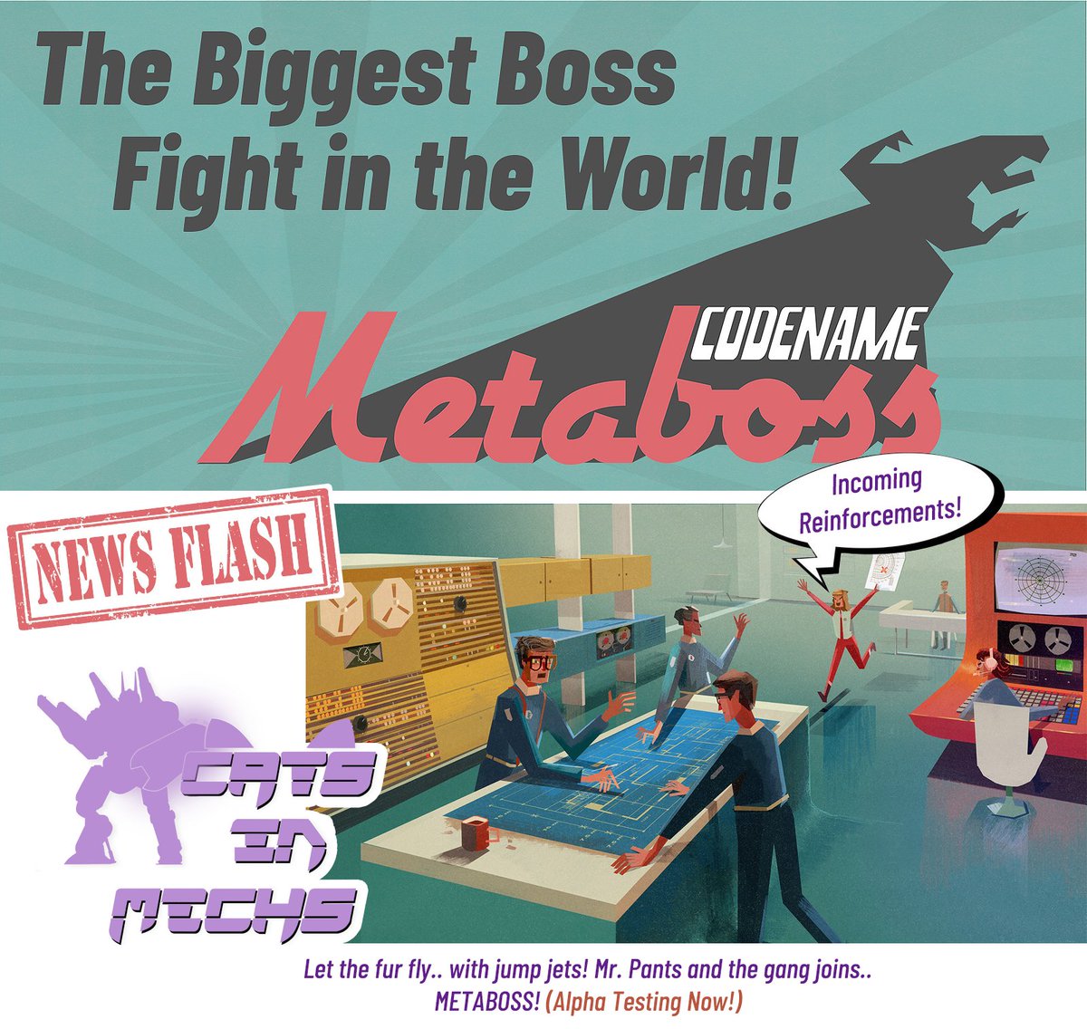 CatsInMechs's tweet photo. After weeks of testing and retesting, we've been working with #blockade on the game #METABOSS.  Using the Dapp #Enjin  wallet and using all Cats in Mechs items. Try it!
https://t.co/ysaTiC0Cd1 https://t.co/WkVanBY3tv