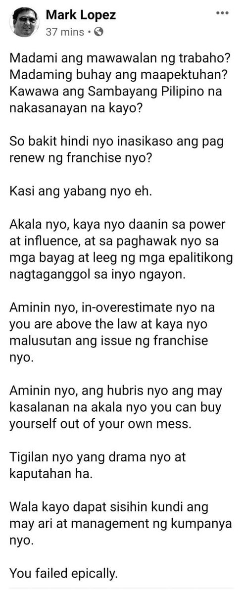 Braildean's tweet photo. Be informed - hindi puro kuda 👌 #YesToABSCBNShutdown

Ctto Sir Mark https://t.co/Zjun70gcKA