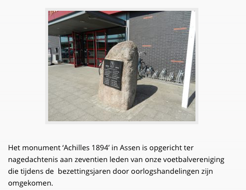 Vanochtend had ik dertien mensen op de lijst staan van oorlogsslachtoffers in het voetbal in Assen. Inmiddels zijn het er 24. Op zoek naar extra info om ze allemaal toe te voegen aan <a href="/Oorlogsbronnen/">Oorlogsbronnen</a>

Meer info staat onder meer bij <a href="/Achilles1894/">Achilles 1894</a> op bit.ly/2W3zXfw