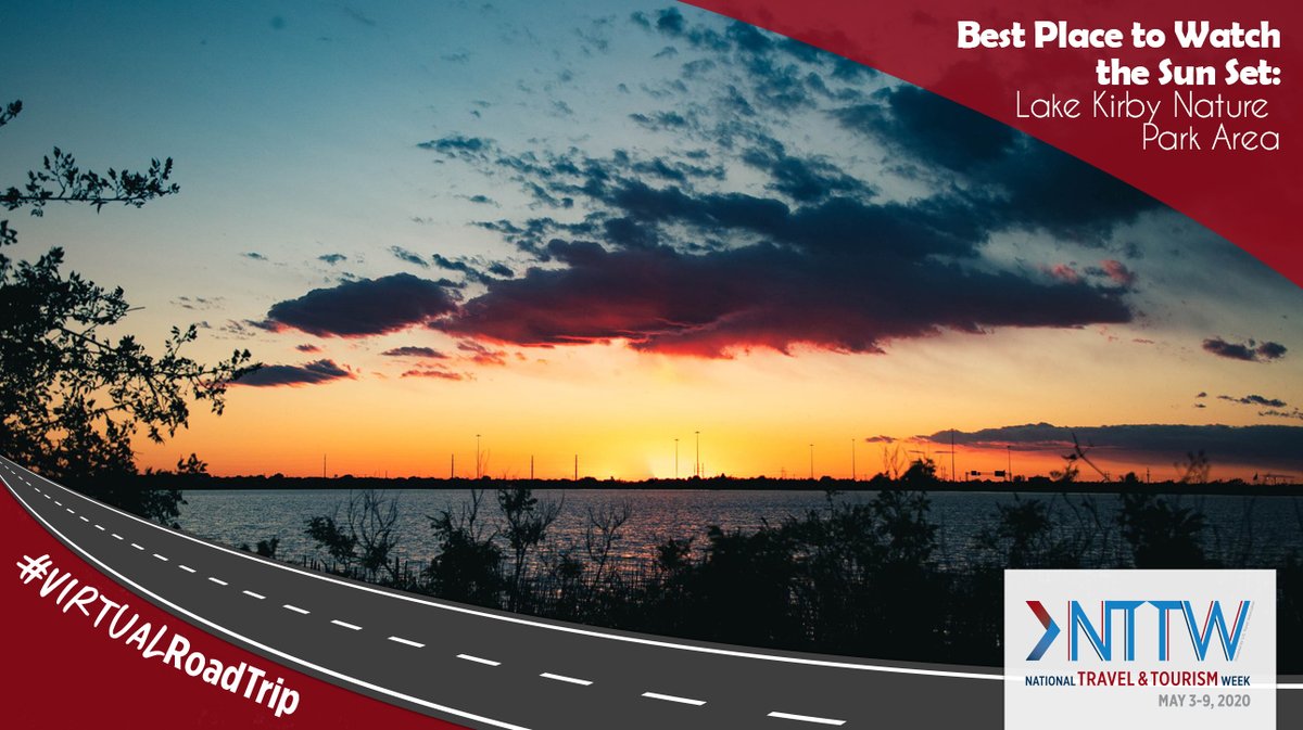 MyParksandRec's tweet photo. Next stop on our #VirtualRoadTrip is the best place to watch the sun set: Lake Kirby Nature Park Area! It's a breathtaking sight watching the sunset reflect over Lake Kirby! @visitabilene @USATravel #AbileneStrong #TravelWeek2020 https://t.co/6FCVJK1kV0