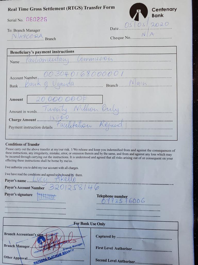 AkelloLucy5's tweet photo. Refunded!! I hope it will be finally put to good use. I couldn't send it to my DTF because it would have to go to the NTF account anyway. It's better to send it back to sender. https://t.co/k3jgHnWKbQ