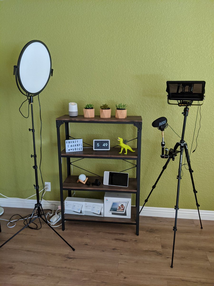 MandyChanNYC's tweet photo. Setting up a real camera/teleprompter/microphone sent from @googledevs today. Not the amateur type of equipment I bought & played with about a month ago. Making videos from home for the developers take more effort than before #QuarantineLife But it's worth it #AoGDevs #AoGProTips https://t.co/vVt6tJmb7Y
