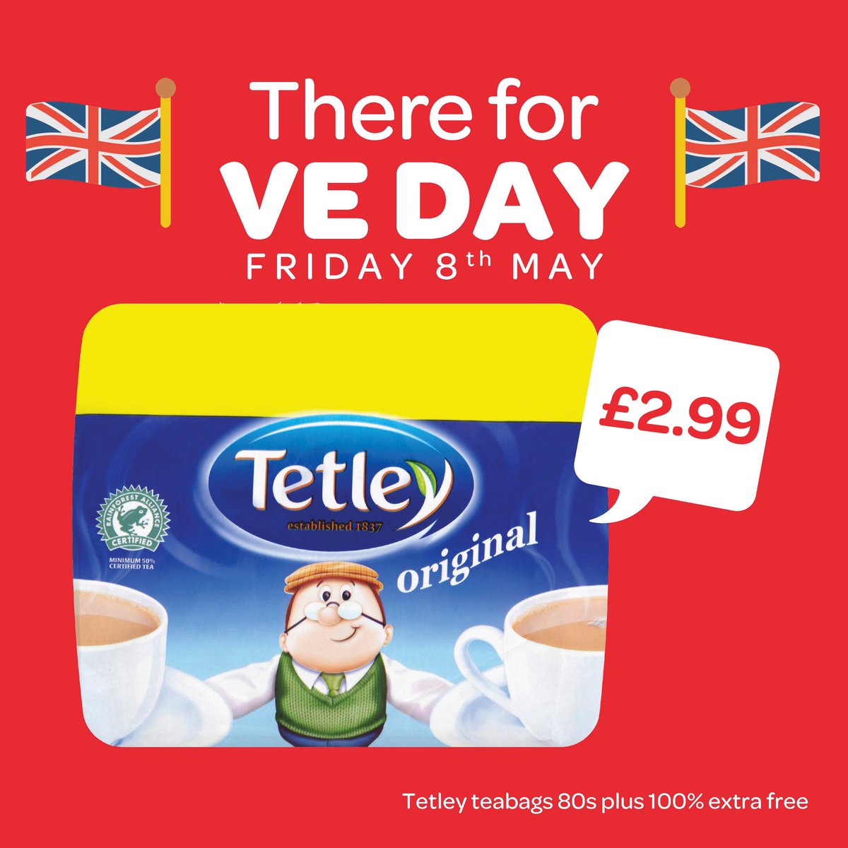 sparribchester's tweet photo. Why not celebrate🎉 #VEDay75 🎉 with a Great British Tea Party, whilst responsibly #SocialDistancing of course 😀
@SPARintheUK @SPARDSAP https://t.co/KK7rIPTZFH