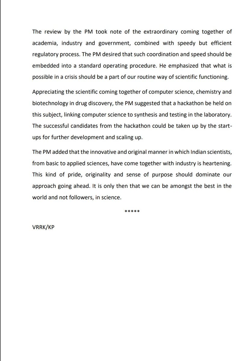 PIB_India's tweet image. PM @narendramodi chairs a meeting of the Task Force on #Corona Vaccine Development, Drug 
Discovery, Diagnosis and Testing

#Covid_19india 
#IndiaFightsCorona 
#COVID2019india 
#COVIDWarriors