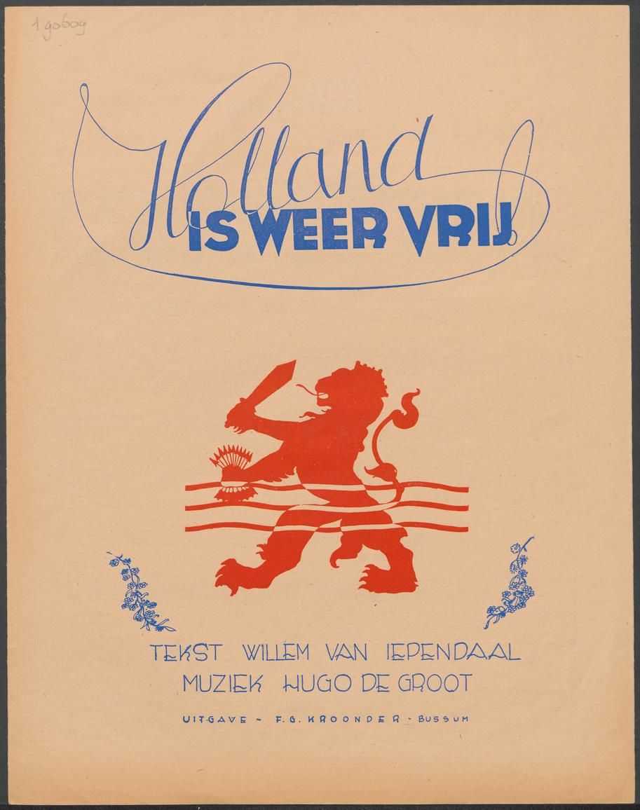 Muziekschatten's tweet photo. #collectievissen #vrijheid Hugo de Groot organiseerde in mei-juni 1945 7 concerten in Theater #Gooiland in #Hilversum. Hit van de openingsavond was ♫ Holland is weer vrij! ♫ (dat De Groot schreef in sept. 1944). Bron: https://t.co/QUkokwA7uc Bladmuziek: https://t.co/PKzNp4YZaH https://t.co/vzc33pcQ1f