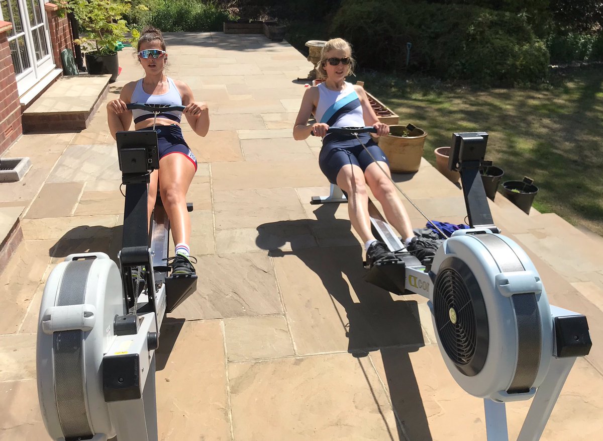 tmckellar123's tweet image. Lockdown positive - training with our daughter GB athlete @MckellarRowan and keeping fit. @broxbourneRC @BritishRowing