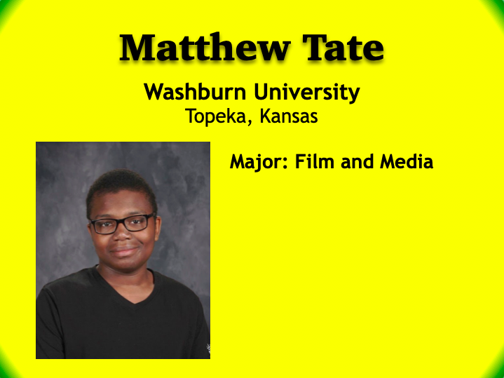 SMSSeniors2020's tweet photo. Congratulations to Matthew Tate, who will attend Washburn University! Matthew will be studying Film and Media. @WashburnUniv #SMSSeniorSigning2020 https://t.co/vmc1gp8sph