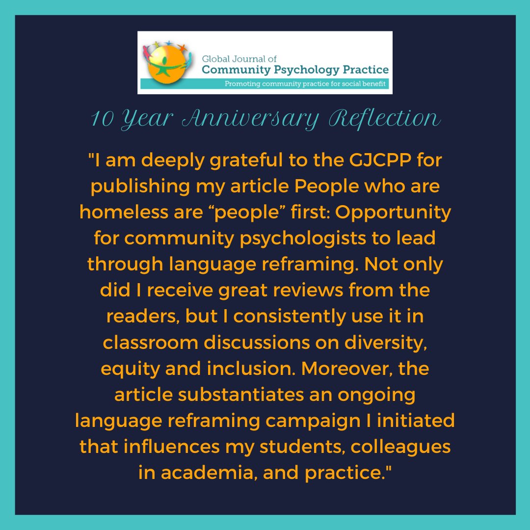 #GlobalJournal #GJCPP #CommunityPsychology #10YearAnniversary