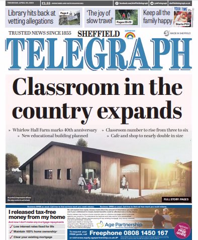 Really enjoyed hearing all about @WhirlowHallFarm’s big expansion for its 40th anniversary. The trust does life changing work for Sheffield youngsters and this will help them to support even more. Read about it here or in the @shftelegraph this week thestar.co.uk/education/shef…