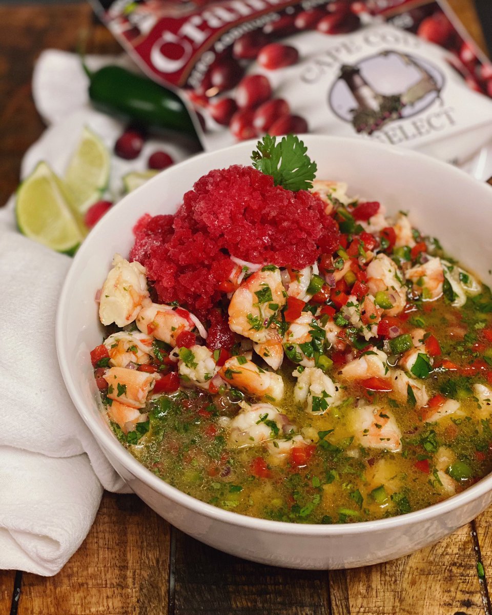 CLTFashionPlate's tweet photo. Shrimp Ceviche with Cranberry Jalapeño Granita! #CapeCodSelect #YearOfTheCranberry #FrozenCranberries #SelectTheBest @CapeCodSelect #CincoDeMayo #CincoAtHome #recipe https://t.co/2jnsDhrkp5 https://t.co/lnQtFMUZva